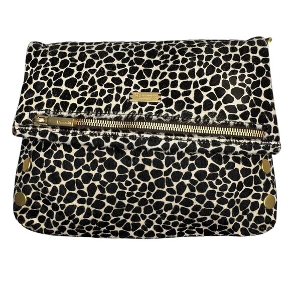 Hammitt Handbags - Hammitt VIP Medium Dapple Calf Hair Crossbody Black White Brushed Gold